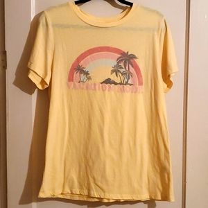 Yellow Vacation Mode Tee!! EUC!!
